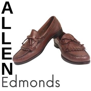 Allen Edmonds Brown Bowtie Leather Loafers US 8.5
